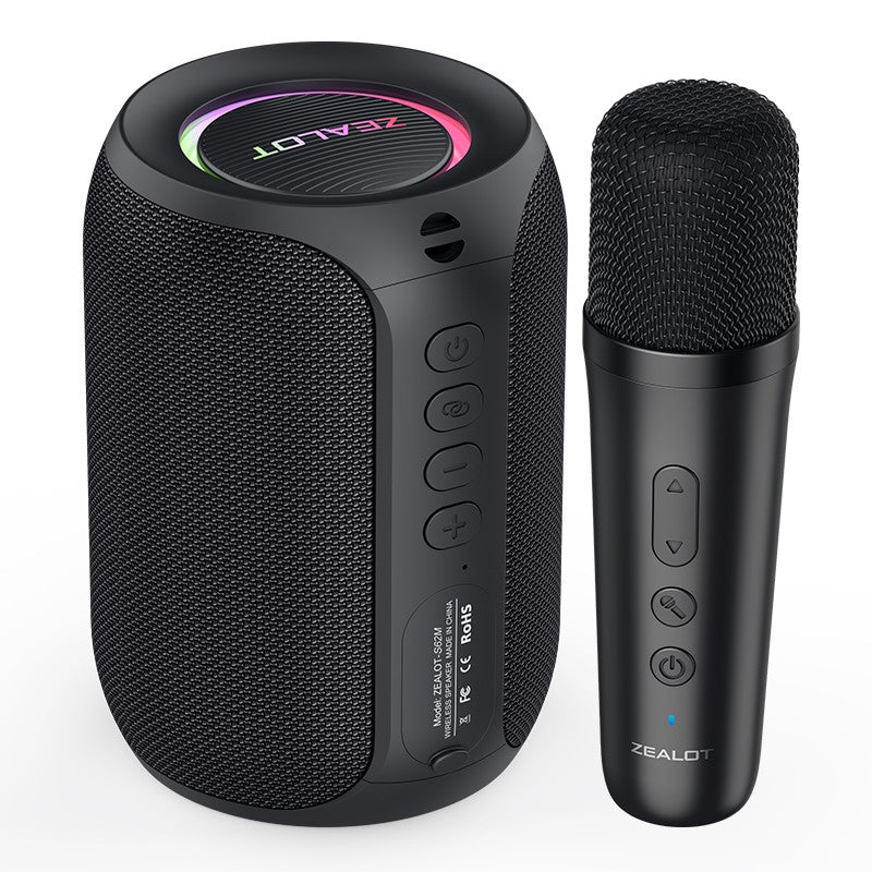 ZEALOT-S62M Karaoke Machine Portable Bluetooth 5.3 Speaker System with 1-2 Wireless Microphones Home Family festival Gifts