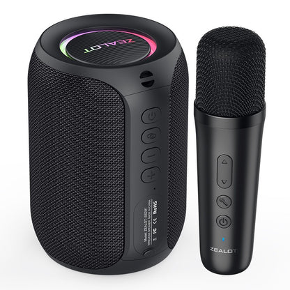 ZEALOT-S62M Karaoke Machine Portable Bluetooth 5.3 Speaker System with 1-2 Wireless Microphones Home Family festival Gifts