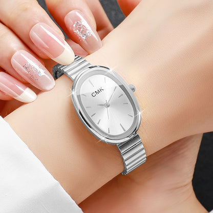 Fashion Oval Dial Women Watches Ultra-thin Strap Analog Quartz Wristwatch Girls Clock Reloj Mujer?Without Box?