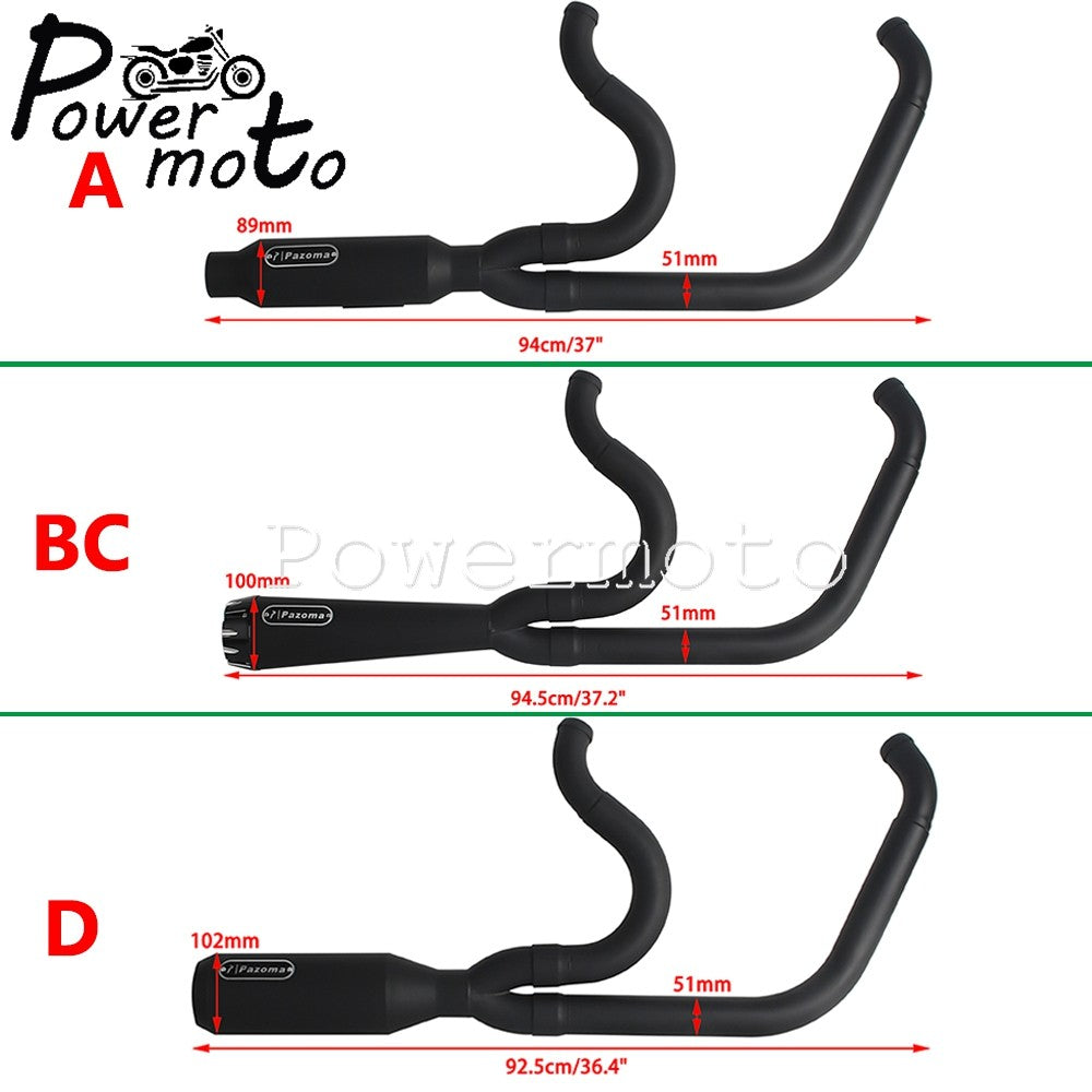 Motorbike Exhaust Pipes Exhaust Baffle Muffler For Harley M8 Softail Low Rider S T Fat Street Bob Standard Slim Deluxe 2018-2025
