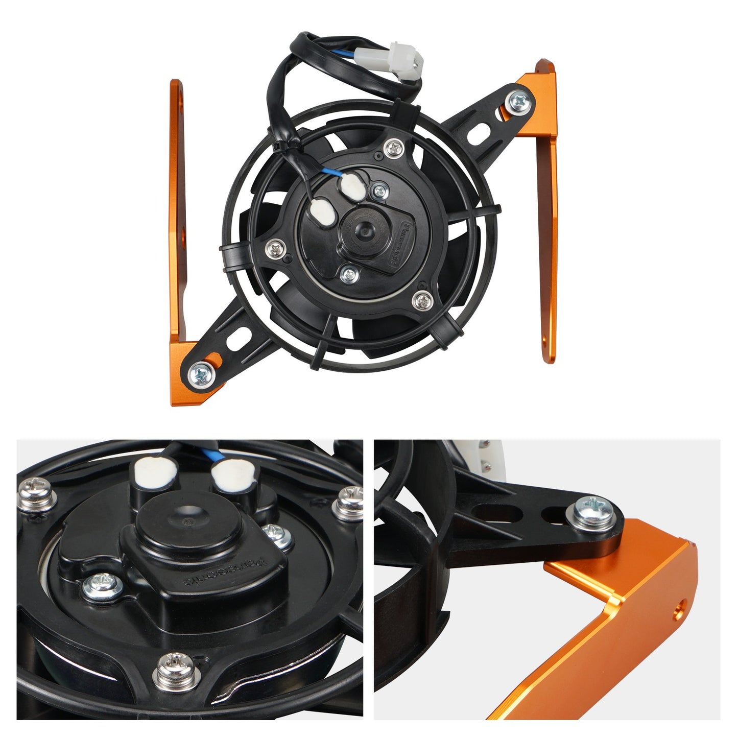 NICECNC For KTM EXC 300 EXCF 350 Electric Radiator Cooling Fan Set For Husqvarna TE 300 FE 450 2017-2023 GasGas EC 300 2021-2023