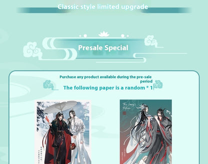 Mo Dao Zu Shi Versão Q Oficial de "Jade Cup Flowing Light" Wei Wuxian Lan Wangji Anime Periférico Enfeites Action Figurine