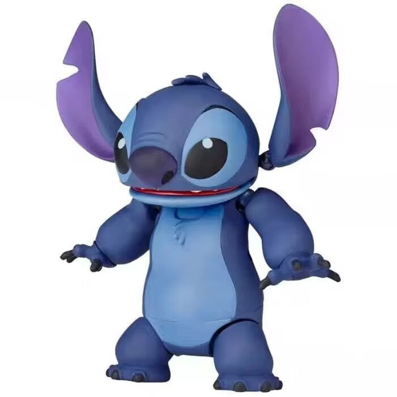 Kaiyodo Revoltech Stitch Boneco Articulado - Modelo Articulado Montável Coleção de Brinquedos Estatueta Decorativa para Presente Infantil