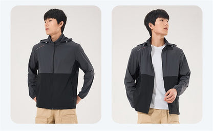 2025 new [new product upgraded skin clothing] high elastic sunscreen clothing men's and women's color contrast machine bag ice s