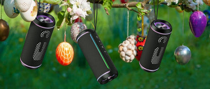 Ortizan X30 Caixa de Som Bluetooth Portátil Bluetooth 5.3 Caixa de Som Sem Fio com Som Estéreo Alto HD de 40W e Luzes RGB Coloridas AUX