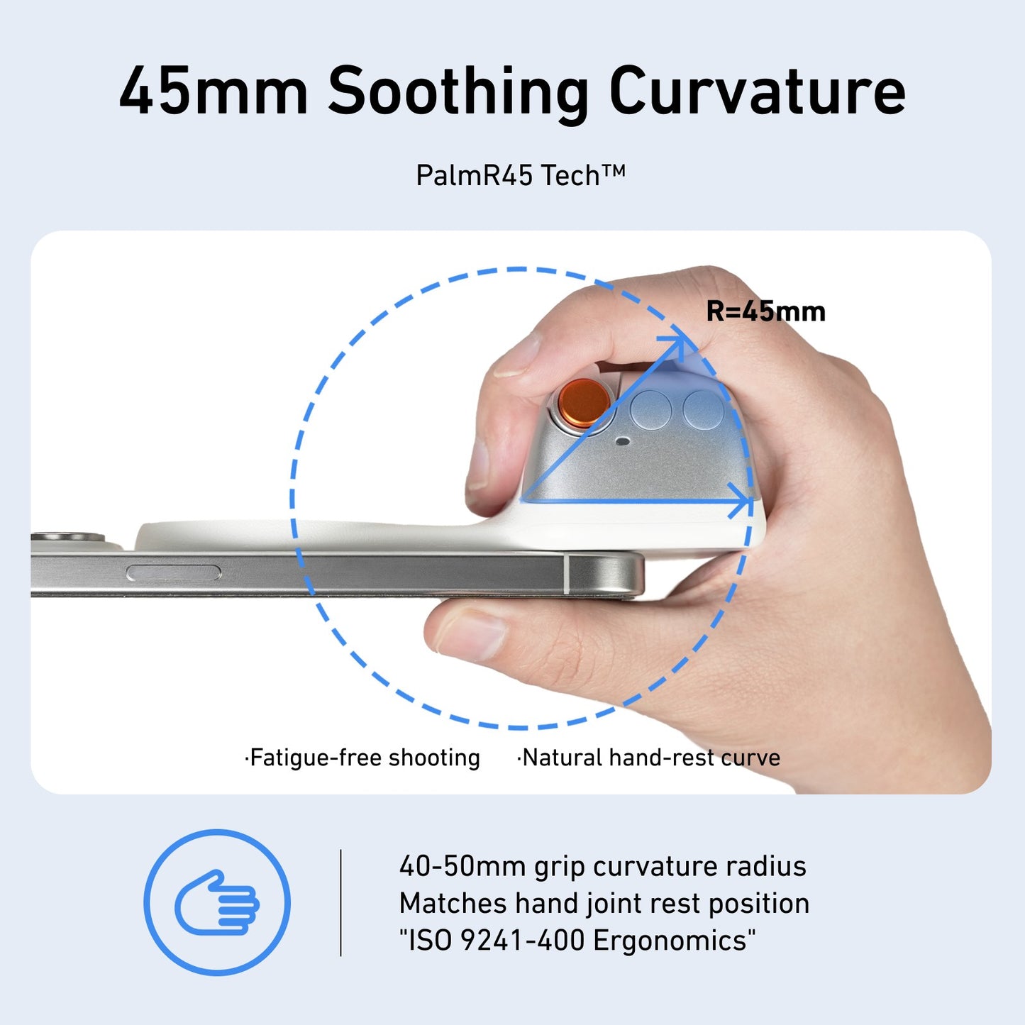 Fun Shot Magnetic Grip, Punho Ergonômico para Câmera de Celular com Controle Remoto Destacável, Funcionalidade Expansível para iPhone/Android