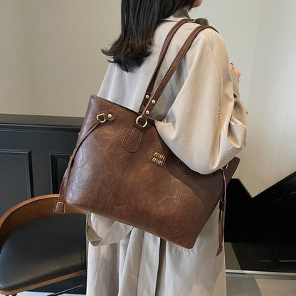 2025 New Light Luxury Niche Popular Large-capacity Commuting Versatile Shoulder Bag Casual High-end Tote Bag Women