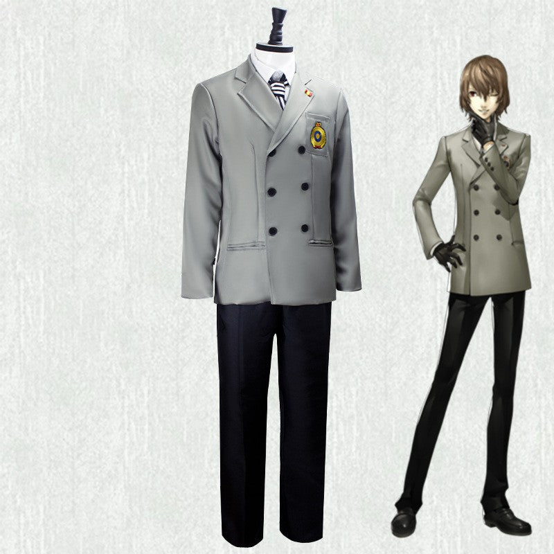 Persona 5 Goro Akechi Crow Cosplay Costume Anime Game Roleplay Halloween Uniform Men Women Convention Full Set