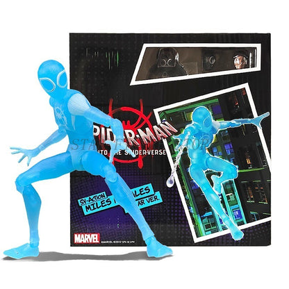 Coleção de Bonecos de Ação Sv Action Spider-Man Peter Parker Sentinel Marvel Homem-Aranha no Aranhaverso Brinquedos Modelo de Estatueta