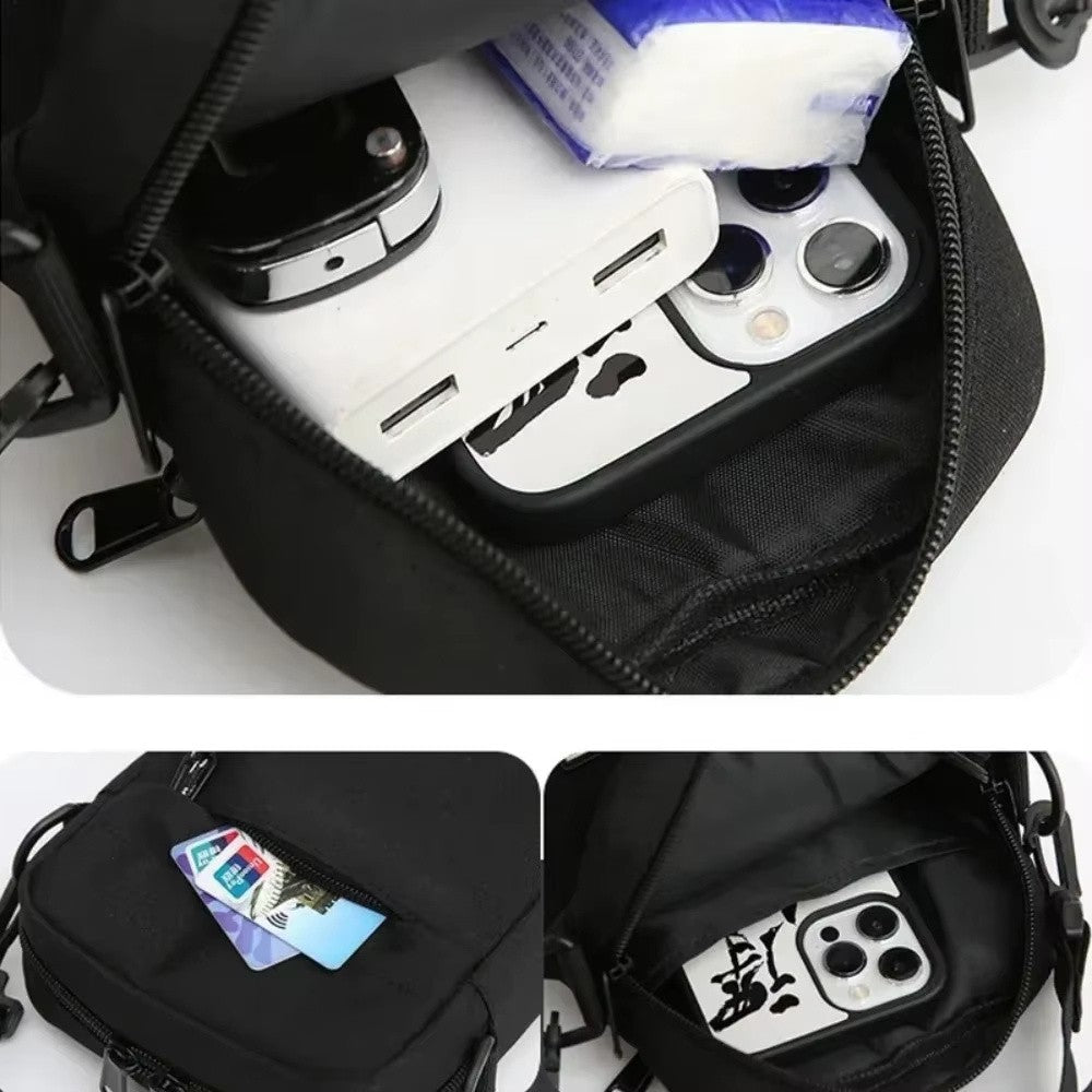 Simple Casual Mini Crossbody Bag Men's Nylon Small Shoulder Bag For Men Oxford Messenger Phone Side Sling Bag Husband Chest Pack