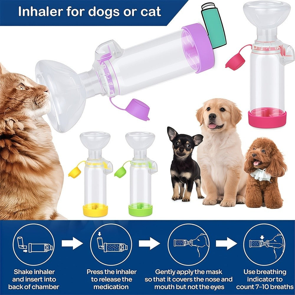Nebulizadores para pets, para gatos e cachorros, nebulizador portátil, com duas máscaras de silicone incluídas.