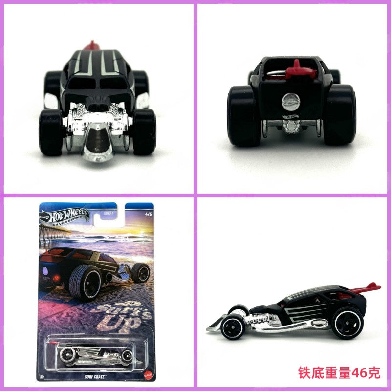 2025 Mattel Hot Wheels Cars Gdg44 Beach Surfing 77Dodge Van 62chevy Pickup Surf Crate1:64 Diecast Vehicle Model Car Toy Boy Gift