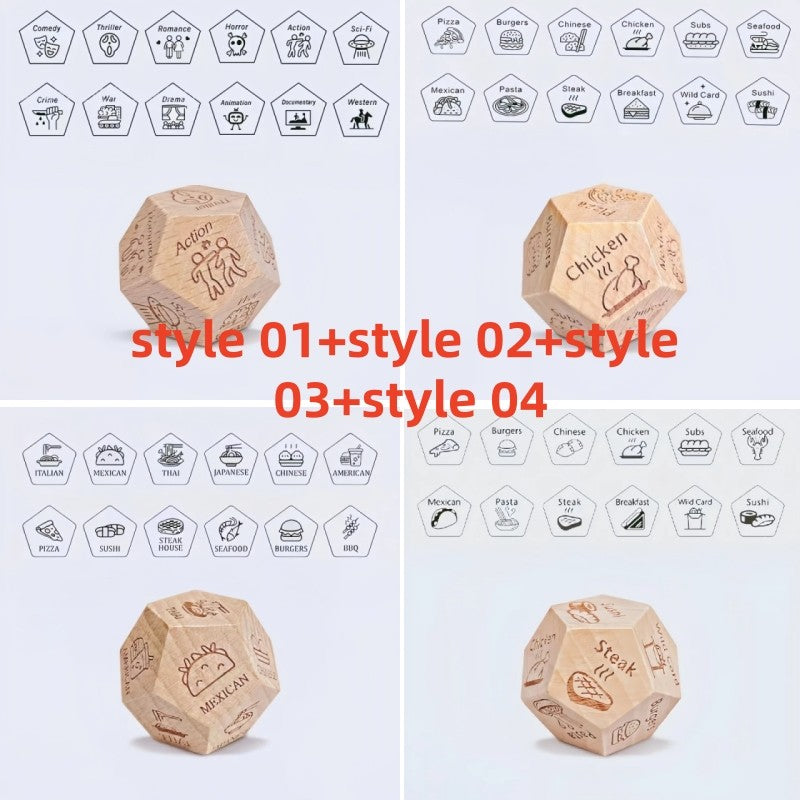 Dice for Her Him Couples Gift Ideas Food Decision Dice Games Christmas Birthday Valentines Day Gifts for Wife Husband