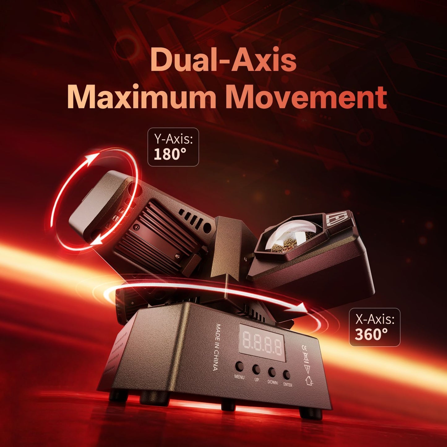 4-Arm Moving Head Light 70W RGBW Beam Magic Ball Light Stage Strobe Effect Lights DJ Party Lights for Theater Live Show Bar Club
