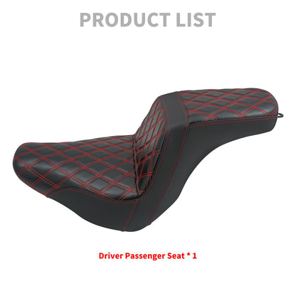 Banco Duplo de Moto para Piloto e Garupa Almofada Dianteira Traseira para Harley Softail Sport Glide FLSB Low Rider FXLR FXLRS 2018 em Diante