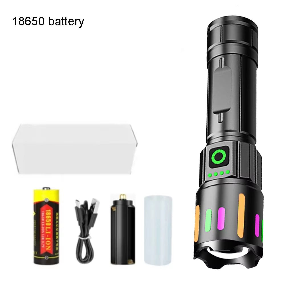 990000LM Most Powerful Flashlight Type-c Recharge 3000M Spotlight Tactical Flash Light 5000mAh High Power Led Flashlights Torch