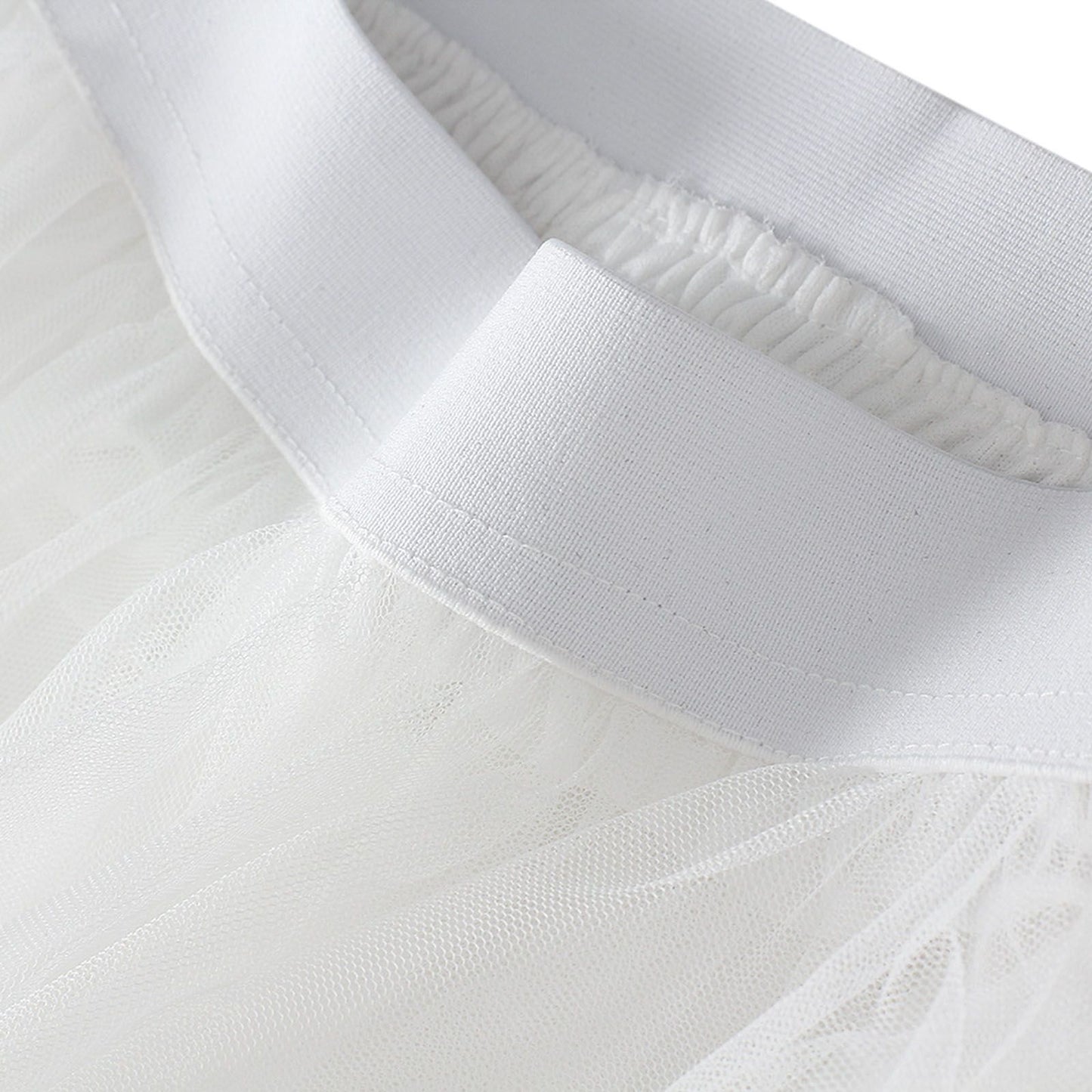 New Fairycore Lady ´s Fashionable Sexy Solid Color Mesh Skirt, Irregular Elastic Tulle Bubble Skirt, Daily Life and Vacation