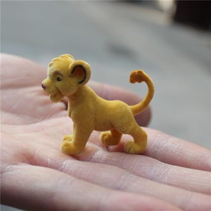 6 peças de 5cm de alta qualidade Disney O Rei Leão Simba flocagem simba coleção enfeites de figuras de ação