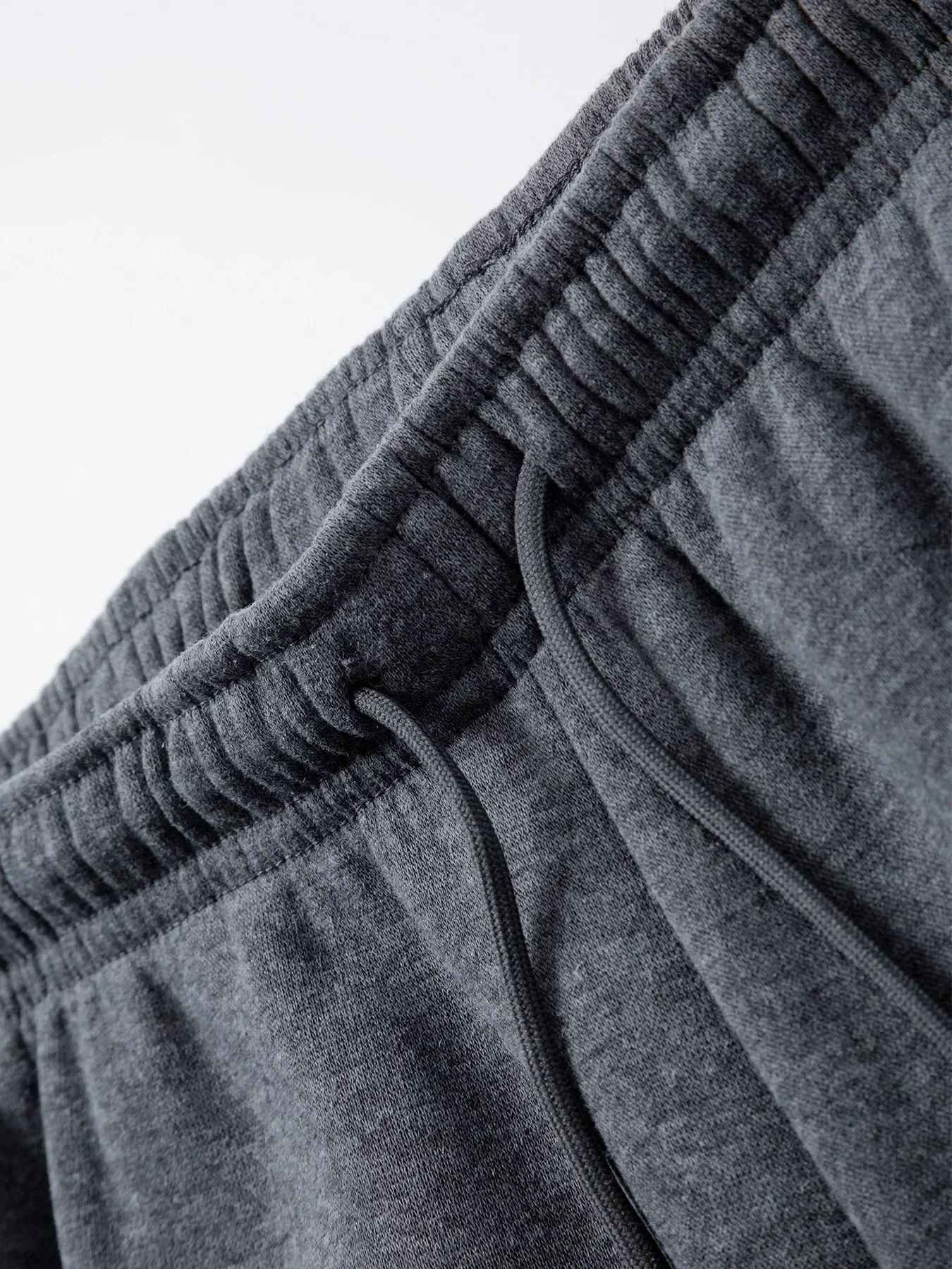 Calças de Moletom Masculinas Reta Casual Outono Inverno Calças Masculinas de Corrida Jogger Esportivas para Academia Calças Lisas com Vários Bolsos