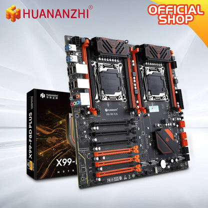 Placa-mãe HUANANZHI X99 F8D PLUS LGA 2011-3 XEON X99 com suporte para Intel Dual CPU E5 2640 2666 2670 2696 V3 V4 DDR4 RECC NVME NGFF