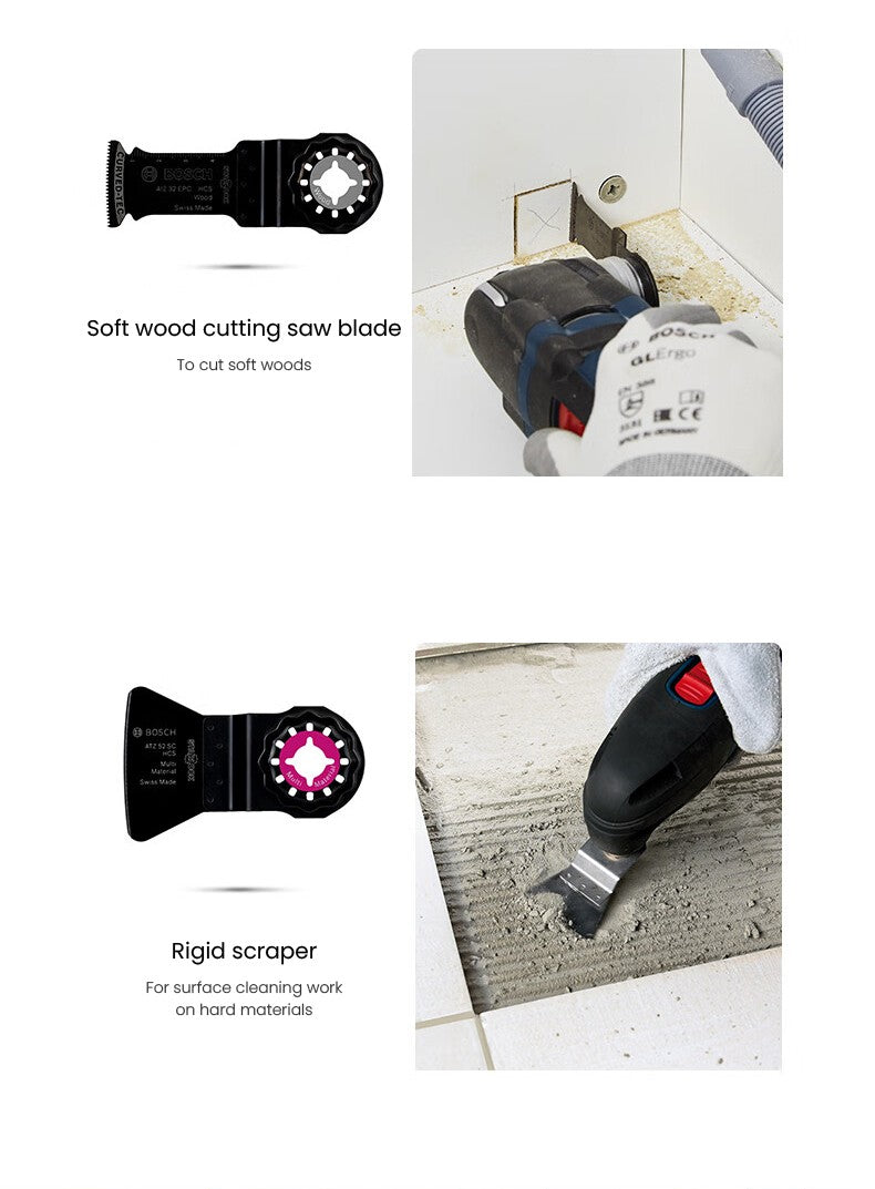 Lâmina de serra oscilante Bosch Starlock, conjunto de acessórios de lâminas de ferramentas multiuso oscilantes para ferramentas elétricas renovadoras da série Bosch Gop
