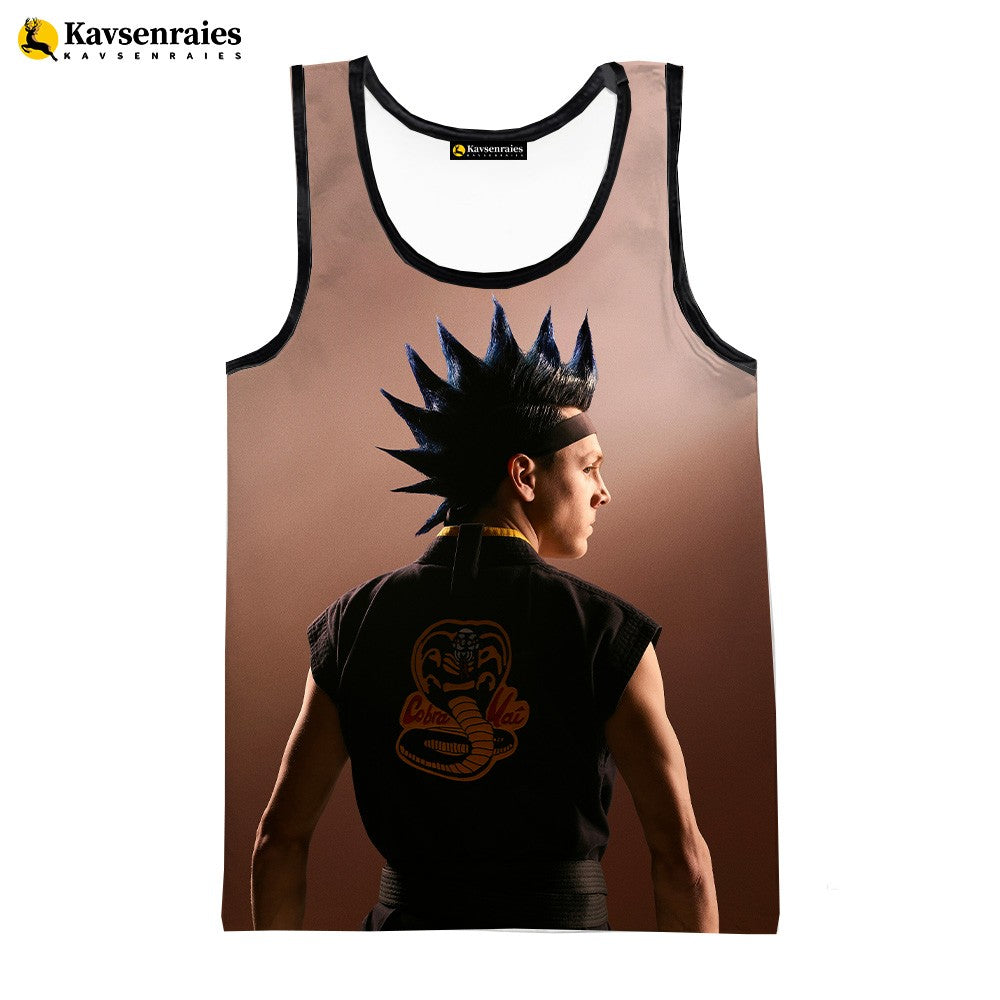 Cobra Kai 3D Print Tank Tops Men Women Summer Fashion Casual Sleeveless Shirts Hip Hop Streetwear Oversized Tops Men's Clothing