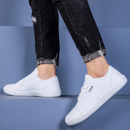 Oiaano Wide Toe Men Minimalist Shoes Comfortable Sneakers Leather Casual Shoes Black Slip On Leisure Loafers Drive Office