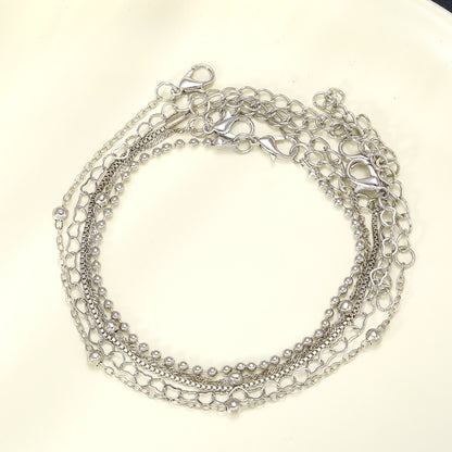 Novo Conjunto 5 Peças/Set Cor Dourada Elegante Amor Bangle Pulseiras Multicamadas Retrô para Mulheres Moda Feminina 2024 Joia Tendência Presente