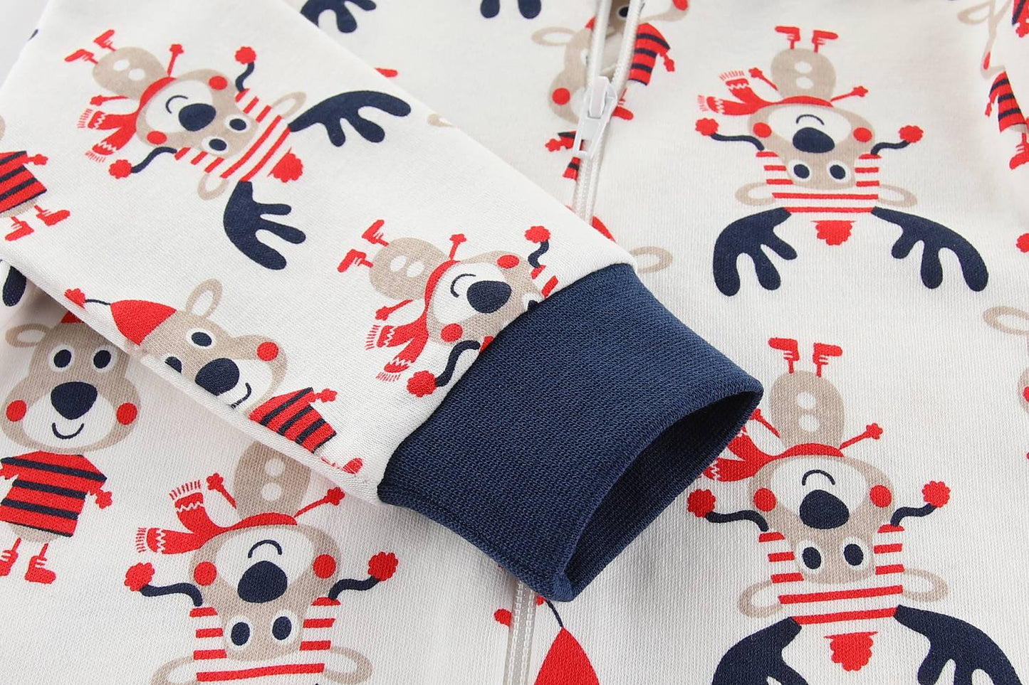 Kiddiezoom 1/2Pcs Fashion Christmas Cartoon 100%Cotton zipper Baby Boy Girl Rompers Soft newborn Clothes