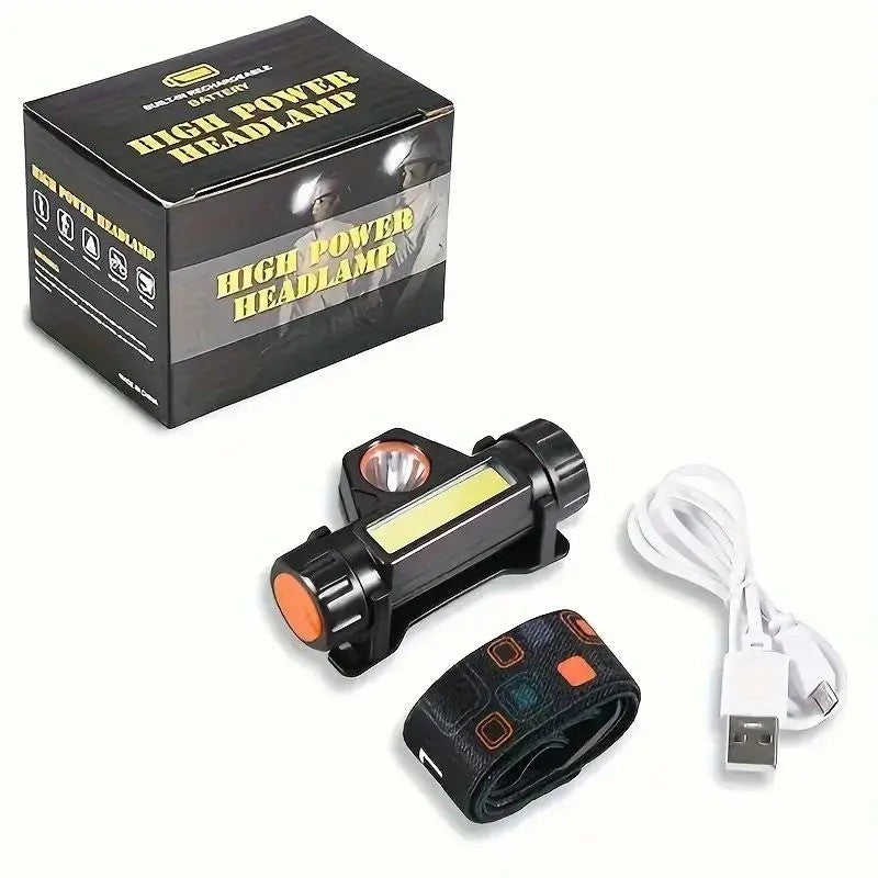 Outdoor Headlamp Mini Powerful LED Headlight Rechargeable USB Flashlight Waterproof Head Torch For Camping Fishing Lantern