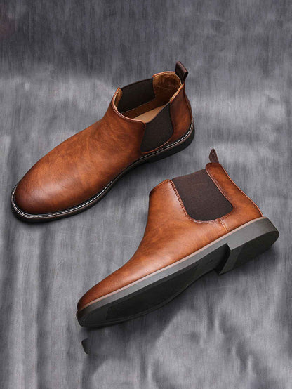 40~46 Botas Masculinas Chelsea Boots Marca Retrô Confortável Moda Masculina