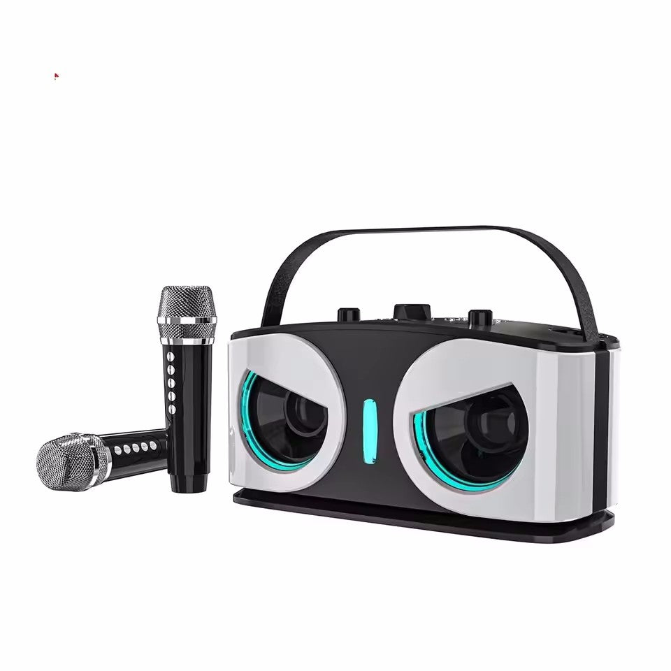 Karaokê Portátil Sem Fio Bluetooth Alto-Falante Com Microfone Máquina Subwoofer Caixa De Som Potente Música Bocina Áudio