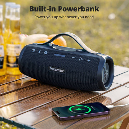 Tronsmart Mirtune S100 Speaker Bluetooth Powerful Speaker with 50W, IPX7 Waterproof, Retractable Handle, Built-in Powerbank