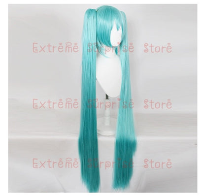 Female Miku Cosplay Wig 110cm Long Short Male Mikuo Cosplay Wig Heat Resistant Synthetic Wig Headwear Props