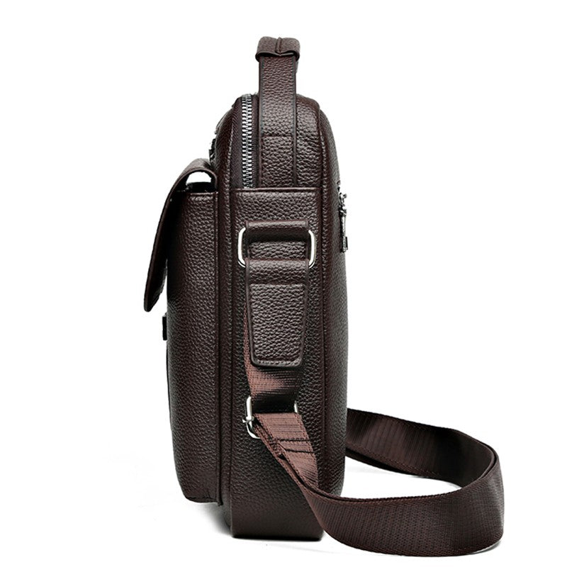 Genuine leather texture men's shoulder bag Crossbody bag Business bag men's bag large capacity computer handbag conference bag