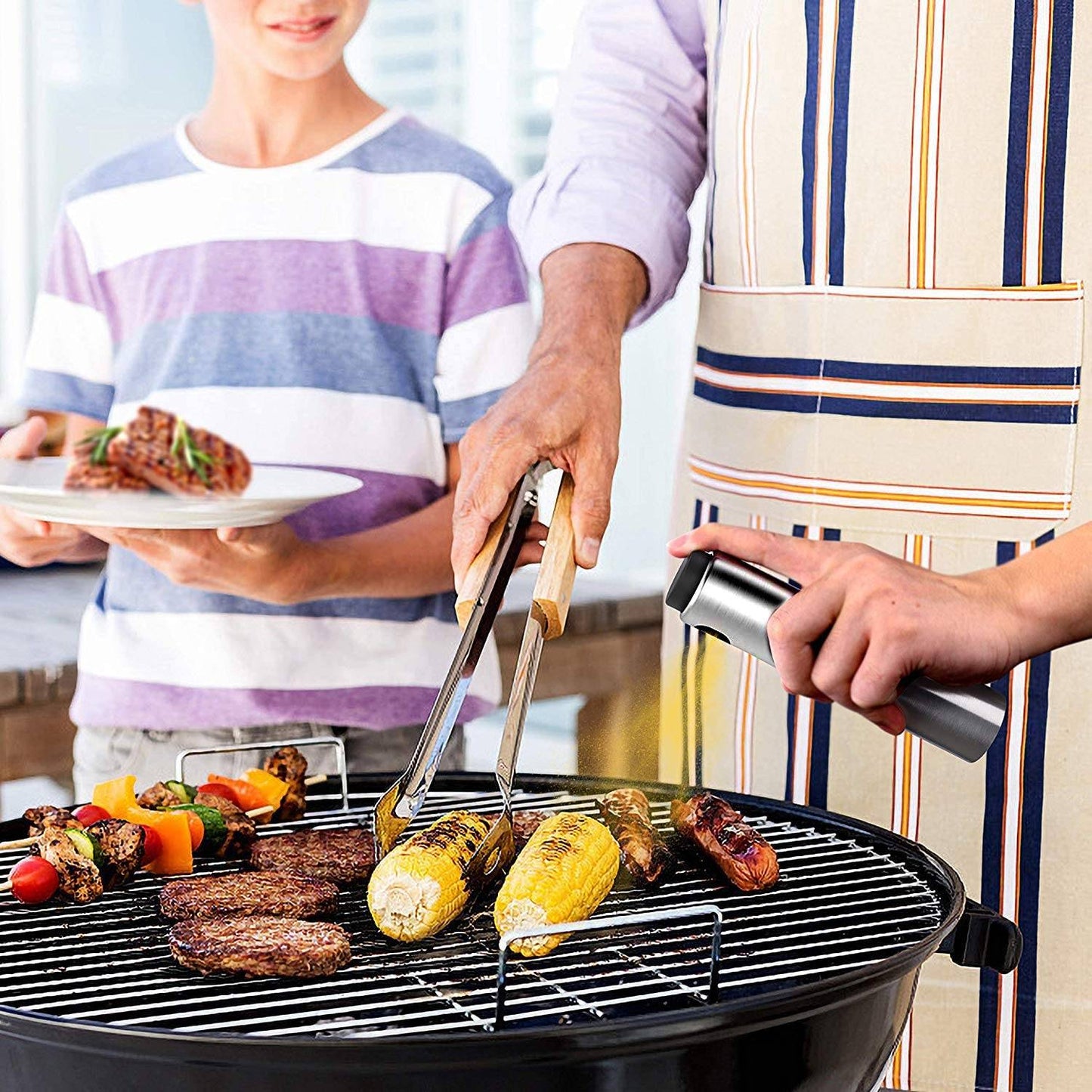 Difusor de spray de azeite para churrasco em aço inoxidável 304 de 100ml para cozinha, garrafa dispensadora, recipiente de esguicho, panela de injeção de vinagre/combustível