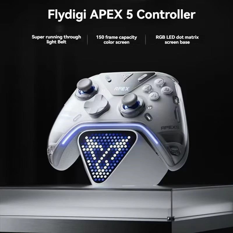 Flydigi Apex 5 Controller Gamepad Wireless Gamepad for PC /Switch/Phone/TV/Tablet Computer, Charging Dock with Cool RGB Screen