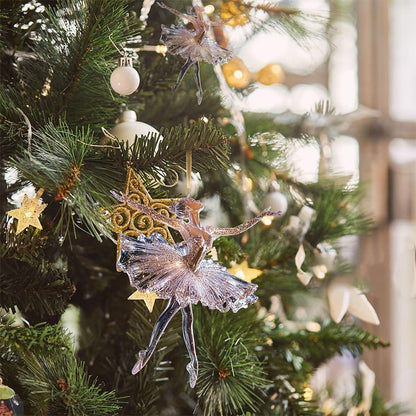 Sparkling Ballerina Christmas Ornament, Acrylic Ballerina Dance Ornament, Crystal Ballet Ornament For Christmas Tree Decoration