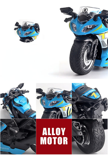 Modelo de Moto Kawasaki Escala 1:12 Miniatura em Liga Leve Brinquedo Carro Som Luz Pneus de Borracha Motocicletas Veículo Presente Perfeito para Meninos
