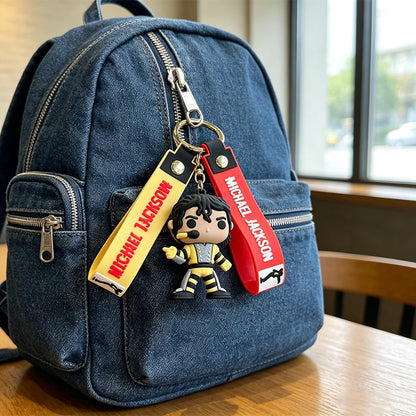 Michael Jackson Keychain Classic Dance King Pendant Key Ring Fashion Singer Key Chain Music Idol Keychain For Home Decoration
