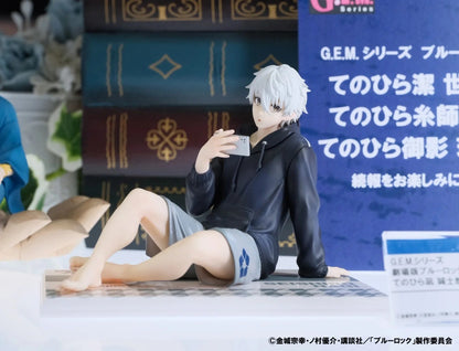 BLUE LOCK Bonecos de Ação Nagi Seishiro Figura de Anime Sentado Estatueta de PVC Modelo Colecionável Brinquedos de Boneca para Crianças Presentes