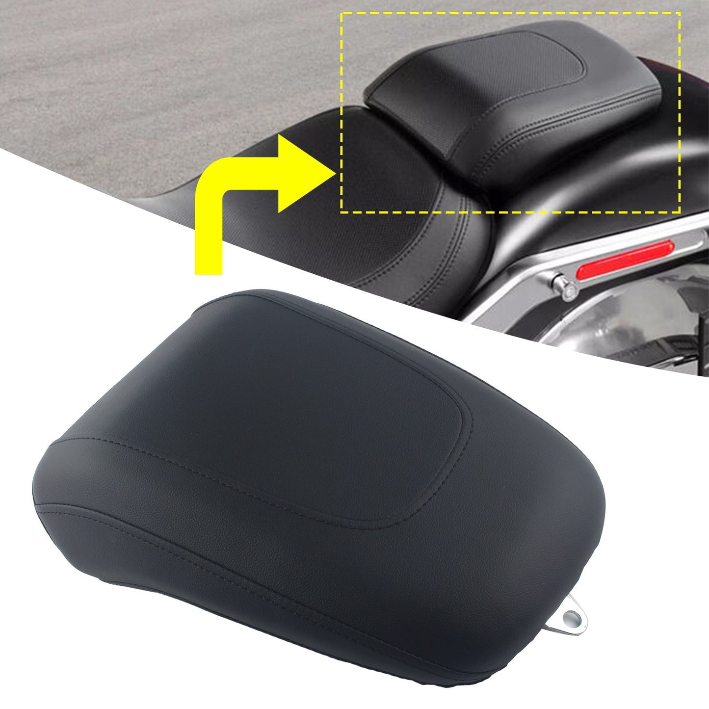Assento Traseiro Para Passageiro de Motocicleta Couro Preto Para Harley Fat Boy FLFBS 114 FLFB 107 2018 2019 2020 2021 2022 2023