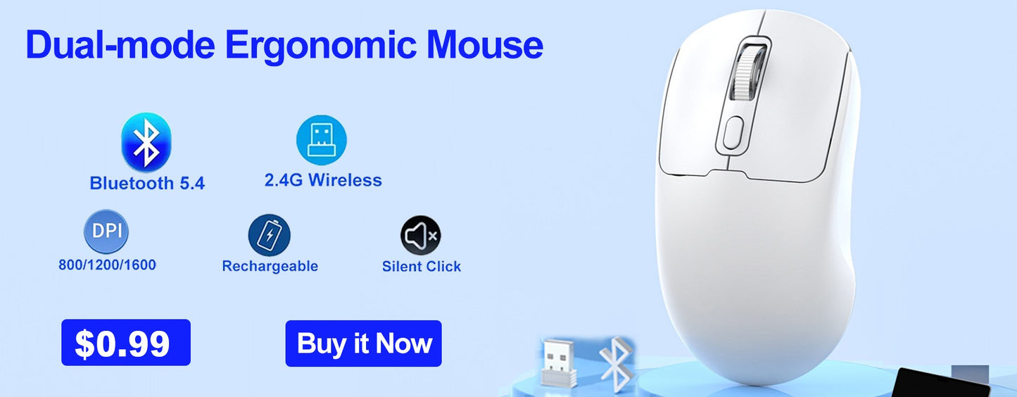 Mouse Sem Fio 2.4G Mouse Gamer Mouses Ergonômicos 800-1200-1600 DPI Mouse Recarregável Mouses de Escritório para PC Laptop Macbook Pro