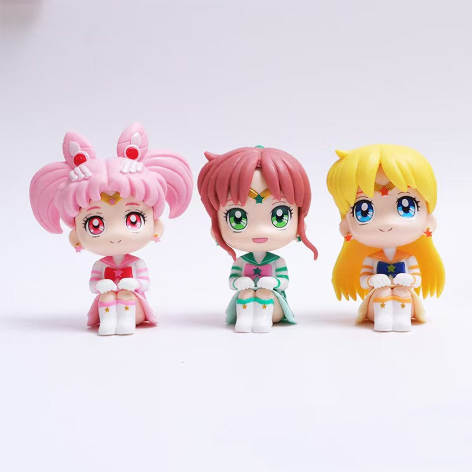 7cm Boneco de Anime de Sailor Moon Tsukino Usagi/Chibiusa/Kino Makoto Boneco de Ação Sailor Mars Júpiter Mercúrio Vênus Brinquedo Infantil