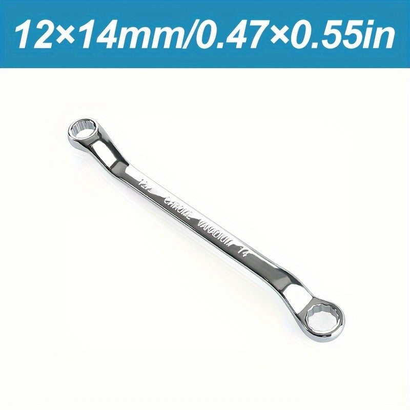 1pc Chrome Vanadium Steel Dual Head Dual-purpose Plum Wrench Auto Repair Wrench Tool Eye Wrench Repair Hardware Tool Plum Wrench