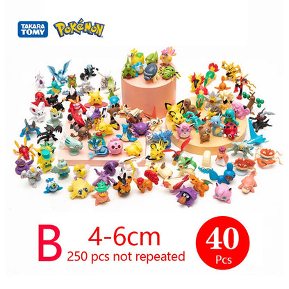 Mini Figuras Pokémon 144 de 2-3cm/250 de 4-6cm Modelo Anime Diferentes Estilos Bonecas Fofas Brinquedos Pikachu Pokémon Go Presentes de Aniversário para Crianças