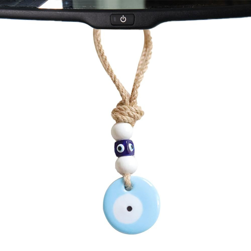 Ornamento Olho Grego Ornamento Olho Grego para Retrovisor de Carro Pingente Olho Grego Azul Turco Amuleto Olho Grego Decoração de Carro Sortuda