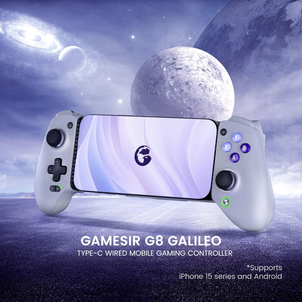GameSir G8 Galileo Cellphone Gamepad Game Controller, Hall Effect Joystick for iPhone 15 Android Mobile Phone Cloud Gaming