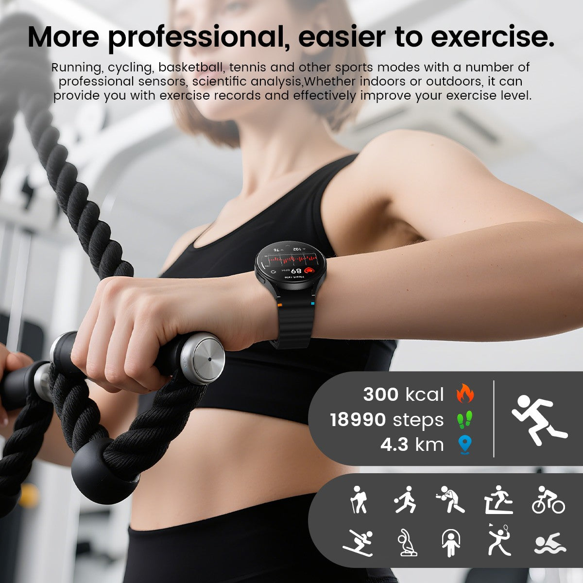 2025 New Men's Health Smart Watch GPS Blood Oxygen Blood Pressure Heart Rate Monitoring Bluetooth Call Women's Sports Smartwatch