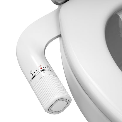 SAMODRA Bidet Acoplável Não Elétrico para Vaso Sanitário, Bico Duplo, Pressão da Água Ajustável com Entrada de Latão